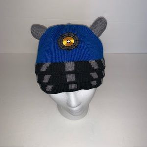 Doctor Who BBC Blue Dalek Knit Beanie Dr Who OS